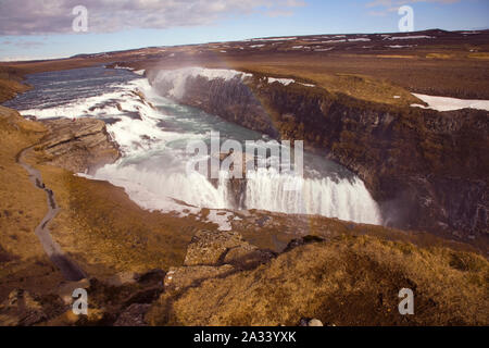 L'Islande, Gullfoss Banque D'Images