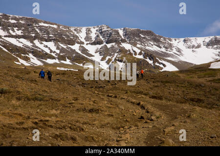 Randonnées sur Esja en Islande Banque D'Images