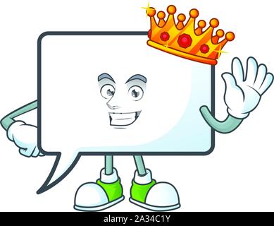 Bulle rectangle forme King personnage de style. Illustration de Vecteur