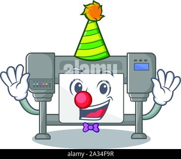 Les traceurs sur le jouet Clown mascot président Illustration de Vecteur