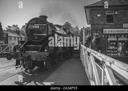 Les Trains à vapeur à Grosmont Banque D'Images