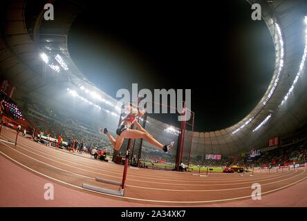 Doha, Qatar. 08Th Oct, 2019. Fonction, Lea jumpers (SUI/4e place), Action, Khalifa International Stadium, stade, finale 400m haies femmes, sur 04.10.2019 Championnats du monde d'athlétisme 2019 à Doha/Qatar, à partir de la 27.09. - 10.10.2019. Utilisation dans le monde entier | Credit : dpa/Alamy Live News Banque D'Images