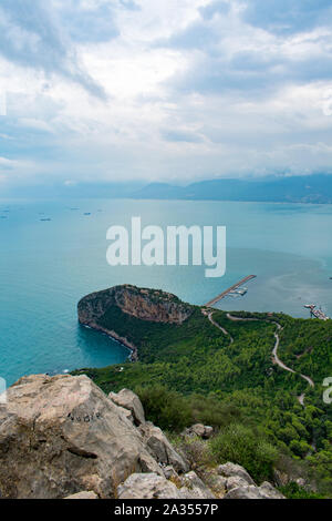 Vue panoramique de Yemma Gouraya parc national dans Bejaia, Algérie Banque D'Images