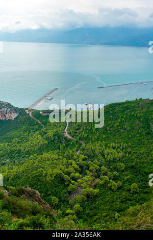 Vue panoramique de Yemma Gouraya parc national dans Bejaia, Algérie Banque D'Images