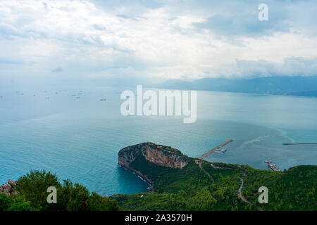 Vue panoramique de Yemma Gouraya parc national dans Bejaia, Algérie Banque D'Images