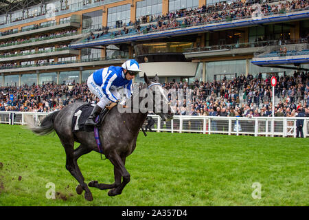 Ascot, Berkshire, Royaume-Uni. 5ème Oct, 2019. Week-end de course d'automne et fête de la bière d'Ascot, Ascot Racecourse, Jockey Silvestre De Sousa remporte l'établissement d'objectifs Raceday £3m Cumberland Lodge Stakes sur l'Morando (FR). Propriétaire de course King Power Co Ltd, Formateur Andrew Balding, Kingsclere, parrain King Power International Co Ltd. Crédit : Maureen McLean/Alamy Live News Crédit : Maureen McLean/Alamy Live News Banque D'Images