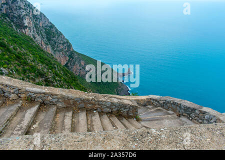 Vue panoramique de Yemma Gouraya parc national dans Bejaia, Algérie Banque D'Images