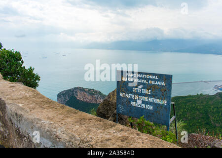 Vue panoramique de Yemma Gouraya parc national dans Bejaia, Algérie Banque D'Images