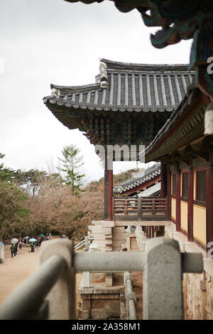 Bulguksa temple bouddhiste, Gyeongju, Corée du Sud. Banque D'Images