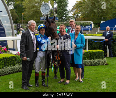 Ascot, Berkshire, Royaume-Uni. 5ème Oct, 2019.Ascot, Berkshire, Royaume-Uni. 5ème Oct, 2019. Ben Curtis Jockey gagne le pari365 Challenge Cup (classe 2) Handicap Patrimoine sur l'Kynren (IRE). Credit : Maureen McLean/Alamy Live News Banque D'Images