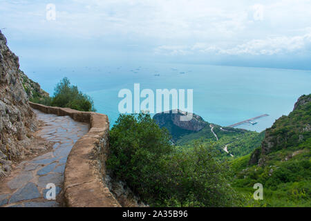 Vue panoramique de Yemma Gouraya parc national dans Bejaia, Algérie Banque D'Images