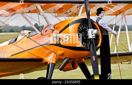 Charlie Chaplin à l'imposteur 2019 Flying Legends Airshow à l'Imperial War Museum, Duxford Banque D'Images