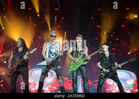 Rio de Janeiro, Brésil, le 4 octobre 2019. Le groupe de rock Scorpions lors d'un concert Rock in Rio à Rio de Janeiro. Banque D'Images