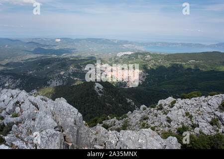 Agiasos, Mont Olympos, Lesvos, Grèce. Banque D'Images