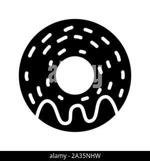 Icône Donut vector isolé sur fond blanc. Illustration de Vecteur