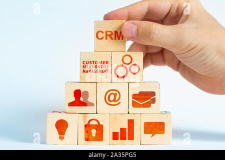 Concept de gestion de la Relation Client CRM Banque D'Images