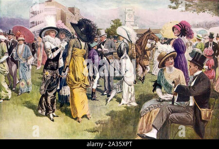 GOLD CUP HAT AU ASCOT vers 1910 Banque D'Images