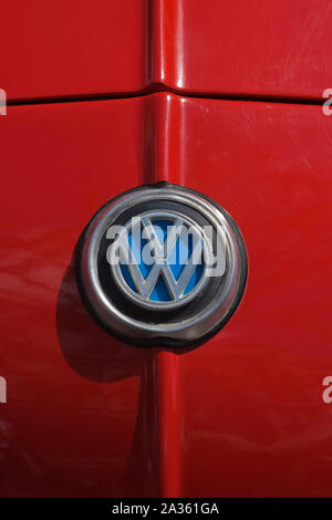 Logo VW, Volkswagen Beetle 1965 Banque D'Images