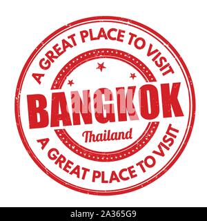 Signe de Bangkok ou apposer sur fond blanc, vector illustration Illustration de Vecteur