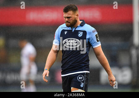 Cardiff, Wales, UK. 5ème Oct 2019. PRO14 Guinness, Cardiff Blues v Edinburgh Rugby : Owen Lane de Cardiff Blues Crédit : Craig Thomas/News Images Nouvelles Images /Crédit : Alamy Live News Banque D'Images