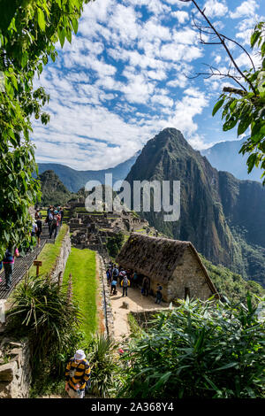 Machu Picchu, au Pérou - 05/21/2019 : site Inca de Machu Picchu et de la Cordillère des Andes, au Pérou. Banque D'Images