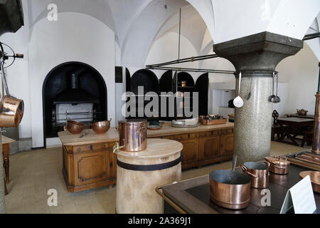 Neuschwanstein, Allemagne. 8 Août, 2019. Cuisines de château de Neuschwanstein de Louis II, situé à Schwangau, Bavière, Allemagne, près de Füssen. Banque D'Images