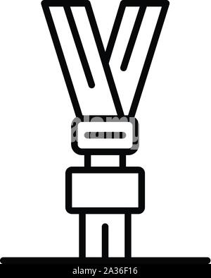 Ceinture de camion, l'icône de style contour Illustration de Vecteur