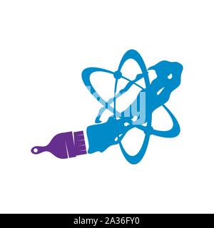 Logo de la peintre pinceau peinture modèle isolé service Illustration de Vecteur