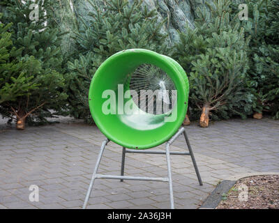 La vente des arbres de Noël Banque D'Images