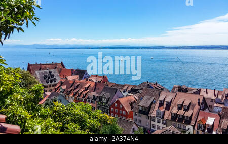 Vue sur le lac de Constance de Meersburg Banque D'Images