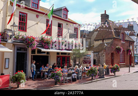 Brighton East Sussex UK - Donatello Restaurant dans le quartier de voies Banque D'Images