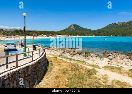 Plage De Cala Agulla Dans Lîle De Majorque En Espagne