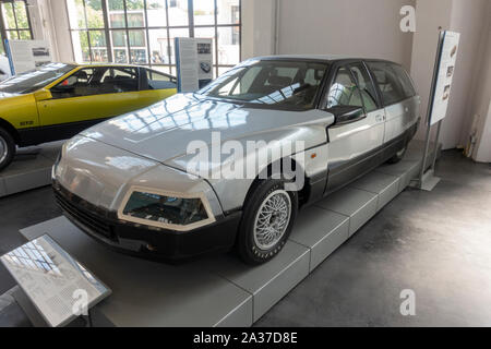 Stuttgart prototype de l'UNI-voiture construite par FKFS (1981) sur l'affichage dans le Deutsches Museum (Musée allemand des transports Verkehrszentrum), Munich, Allemagne. Banque D'Images