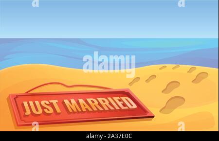 Concept de miel juste marié bannière. Cartoon illustration du concept de vecteur de miel juste marié pour bannière web design Illustration de Vecteur
