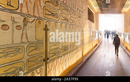 Tombeau de l'intérieur de K8 dans la Vallée des Rois. Louxor, Egypte Banque D'Images