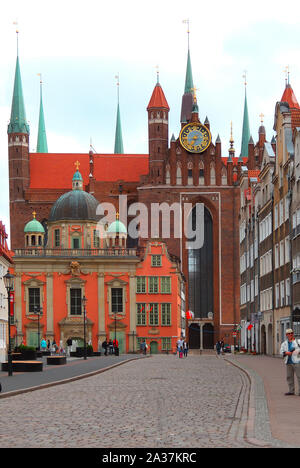 Chapelle royale à Saint Marys Église dans la vieille ville historique de Gdansk - Pologne. Banque D'Images