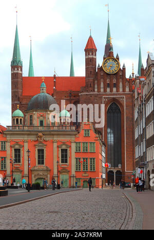 Chapelle royale à Saint Marys Église dans la vieille ville historique de Gdansk - Pologne. Banque D'Images