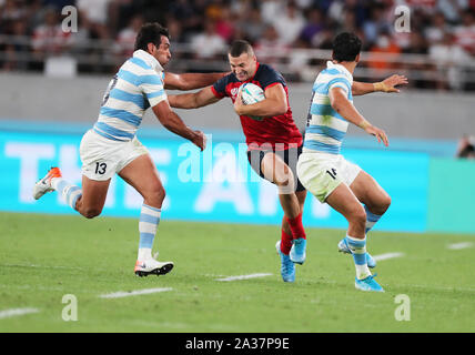 Tokyo, Japon. 5ème Oct, 2019. Jonny Mai (FRA) Rugby : Coupe du Monde de Rugby 2019 Bassin C match opposant l'Angleterre l'Argentine 39-10 au stade de Tokyo à Tokyo, Japon . Credit : Koji Aoki/AFLO SPORT/Alamy Live News Banque D'Images