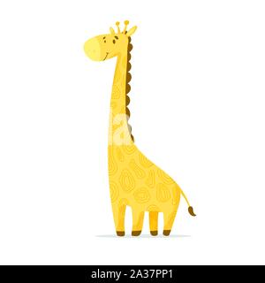 Cartoon caractères girafe. Vector illustration isolé background Illustration de Vecteur