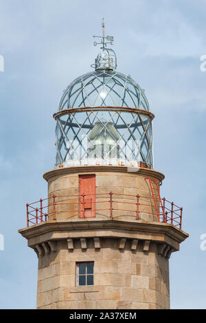 Le phare de Cabo Vilano, Cape Vilan sur la Costa da Morte, Embach, Galice, dans le Nord de l'Espagne Banque D'Images