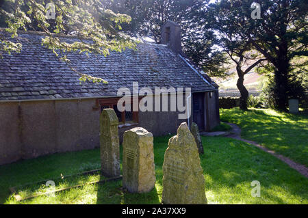 L'OLAF C St 'E' de l'église de Wasdale Head est l'un des plus petites églises, Parc National de Lake District, Cumbria, England, UK. Banque D'Images