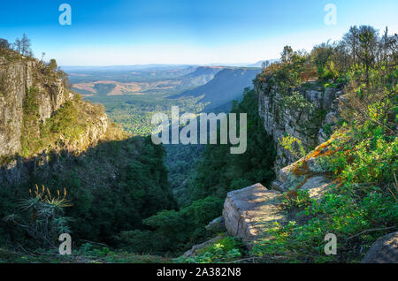 Dieux fenêtre à panorama route à Mpumalanga, Afrique du Sud Banque D'Images