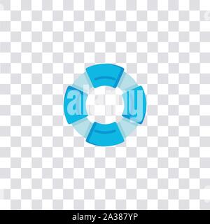 Signe et symbole icône bouée Bouée. icône de couleur pour la conception de site web et de développement application mobile. L'élément simple à partir de la collection voyage isolé sur bl Illustration de Vecteur