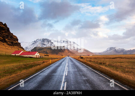 Vue panoramique ring road dans le sud de l'Islande Banque D'Images