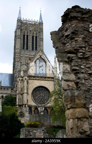 La Cathédrale de Lincoln, Lincoln, Angleterre, Royaume-Uni. Banque D'Images