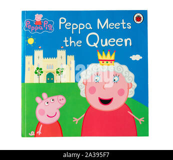 'Peppa répond aux Queen' Peppa Pig livre pour enfants, Grand Londres, Angleterre, Royaume-Uni Banque D'Images