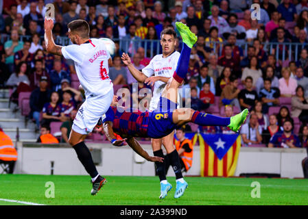 Barcelone, Espagne. 6 octobre, 2019. Luis Suarez de Barcelone dans le match de la Liga entre le FC Barcelone et le FC Séville au Camp Nou à Barcelone, Espagne. Crédit : Christian Bertrand/Alamy Live News Banque D'Images