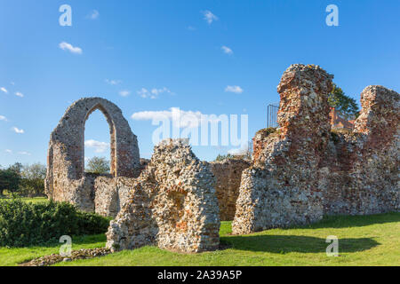 Ruines de Leiston, Woodbridge, Suffolk, UK. Une ruine monastique médiévale. Banque D'Images