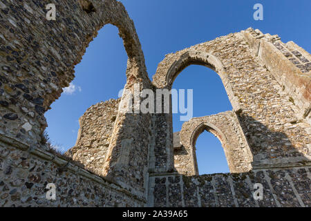 Ruines de Leiston, Woodbridge, Suffolk, UK. Une ruine monastique médiévale. Banque D'Images