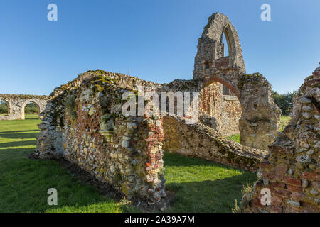 Ruines de Leiston, Woodbridge, Suffolk, UK. Une ruine monastique médiévale. Banque D'Images